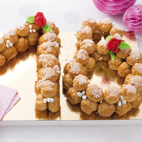 Chiffres et lettres en choux Poulaillon