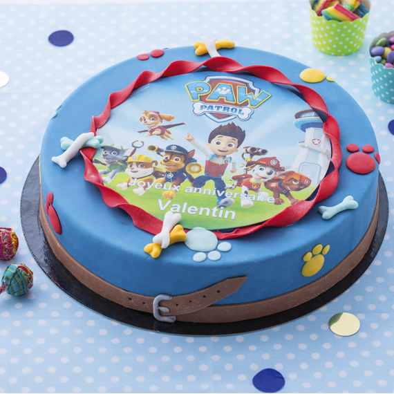 Gateau décoré sur le thème de la Pat'patrouille